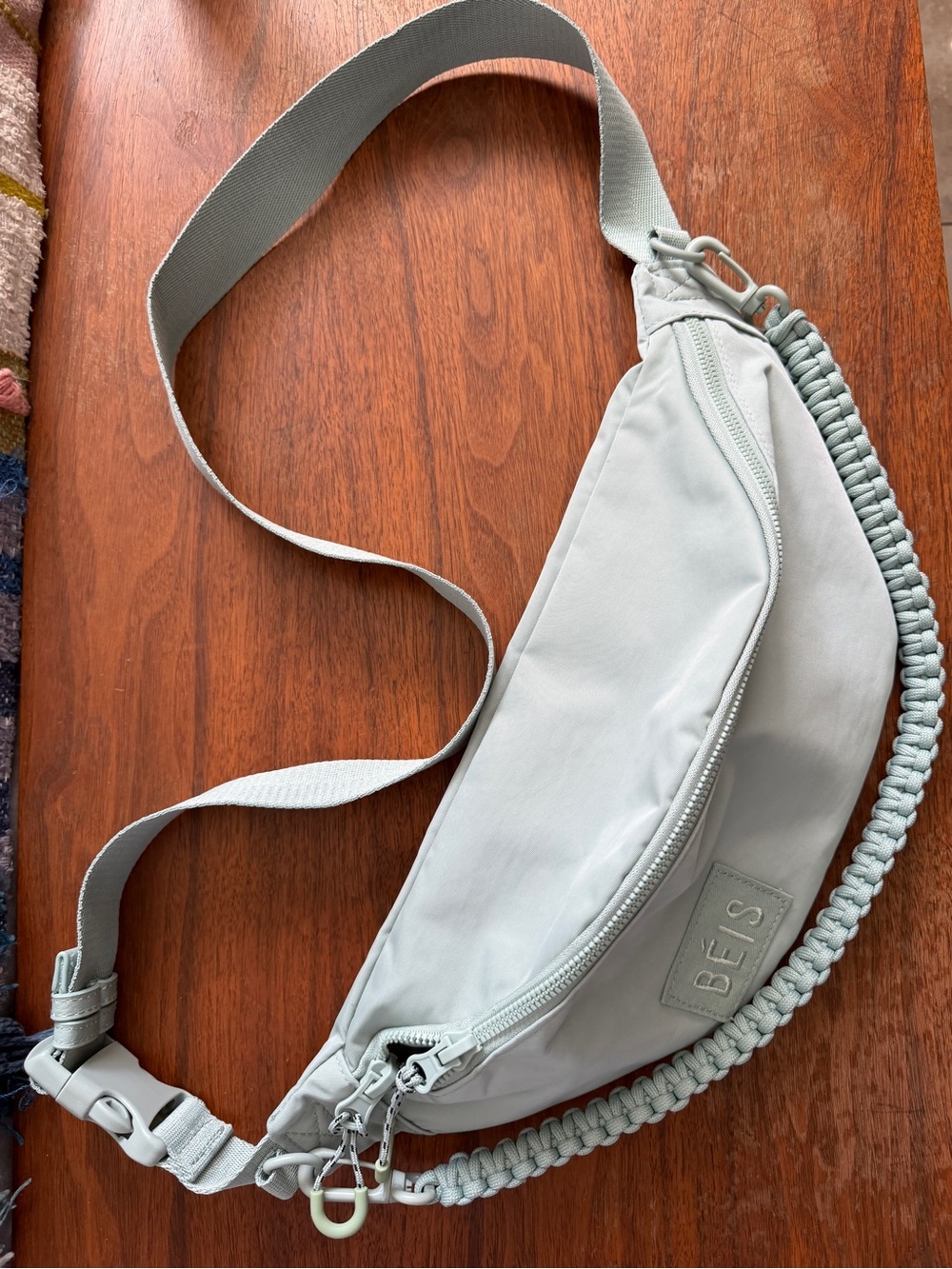 BEIS the sport pack in slate green Braided-Strap Sling Bag